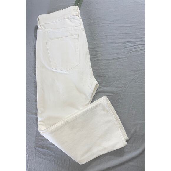 H&M High Waist Flare Ankle Length Stretch Denim Jeans. White, Women's 12. NWT!! - Picture 1 of 10